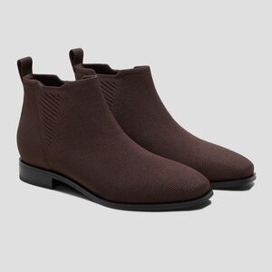 Vivaia Chocolate Brown Ryan Slip On Square-Toe Chelsea Ankle Boots